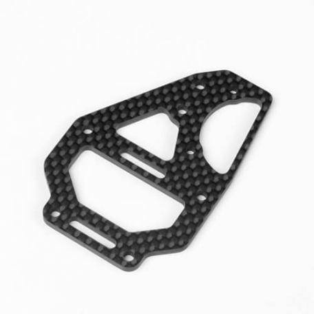 Tekno TKR6635C – Center Diff Top Plate and Fan Mount (carbon fiber, EB/ET410)