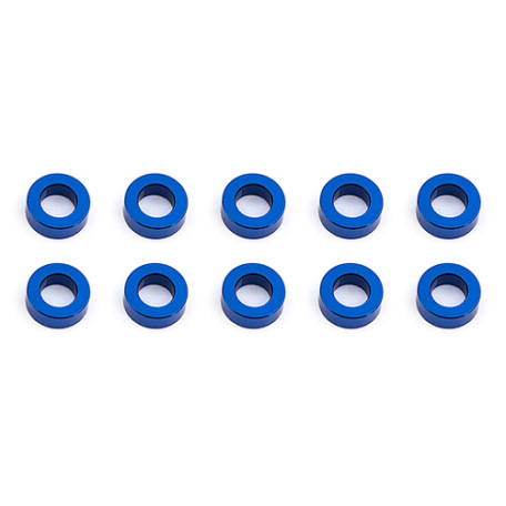 Team Associated Ballstud Washers, 5.5x3.0x2.0 mm, blue aluminum, 31383