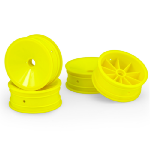 JConcepts Mono 2.2" Front Wheel, Yellow, 4pcs, for Classic RC10 Series 3403Y