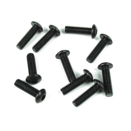 Tekno TKR1445 – M4x14mm Button Head Screws (black, 10pcs)