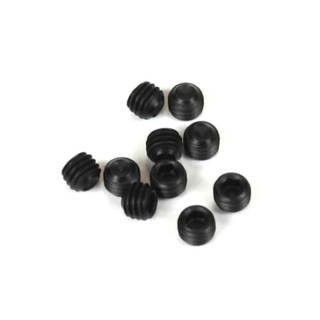 Tekno TKR1603 – M5x4mm Set Screws (black, 10pcs)