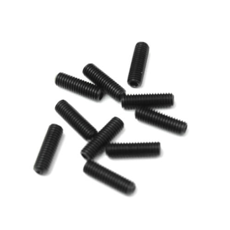 Tekno TKR1605 – M3x10mm Set Screws (black, 10pcs)