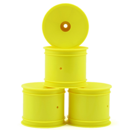 JConcepts 12mm Hex Mono 1/10 Stadium Truck Wheel (4) (Yellow) 3354Y