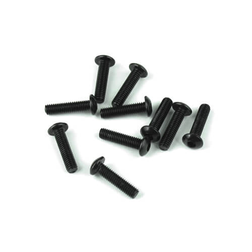 Tekno TKR1404 – M3x12mm Button Head Screws (black, 10pcs)