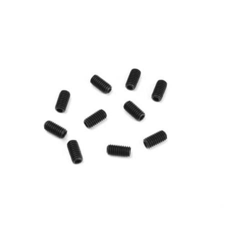 Tekno TKR1611 – M4x8mm Set Screws (black, 10pcs)