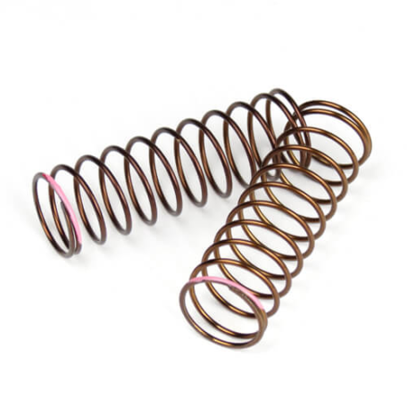 Tekno TKR7243 – Shock Spring Set (rear, 1.3×11.25, 2.4lb/in, 63mm, pink)