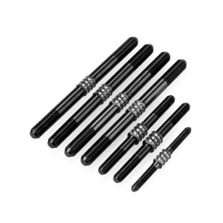 JConcepts Titanium Turnbuckle Set, Black, 7pcs, Tekno EB/NB 2.1, 5010-2