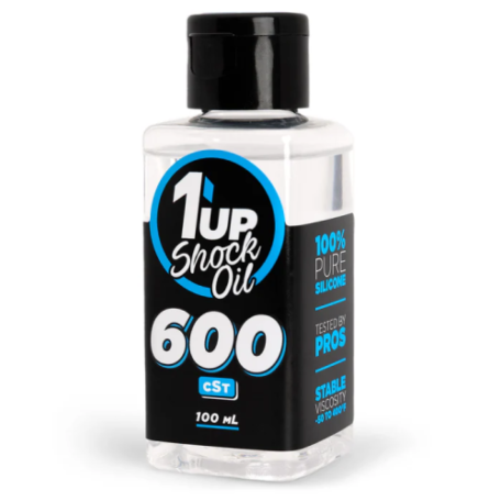 1up Racing Pure Silicone Shock Oil, 600cSt / 46.25wt - 100mL, 100600