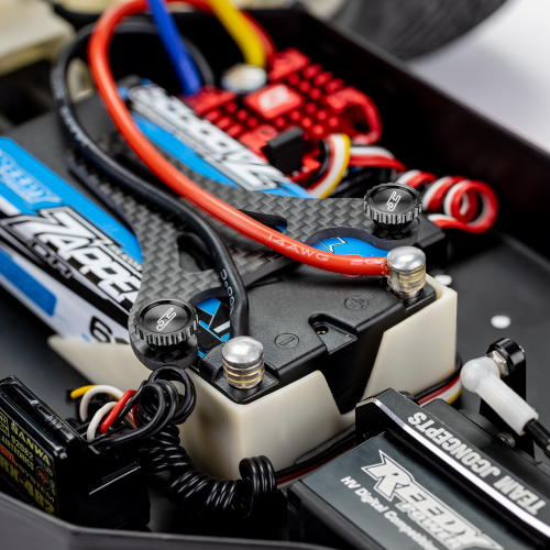 JConcepts 4-40 Future Thumb Nut with Set Screw, 2pc, Blue, 5240-1