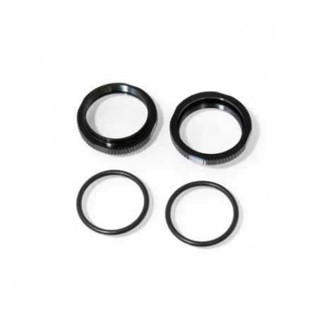 Tekno TKR6013BK– Shock Adjustment Collars (short, aluminum, Black, 2pcs)